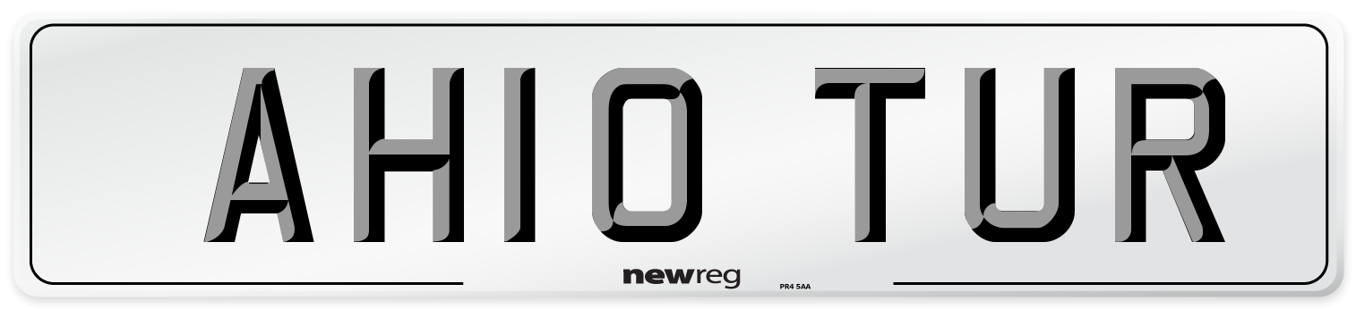 AH10 TUR Number Plate from New Reg